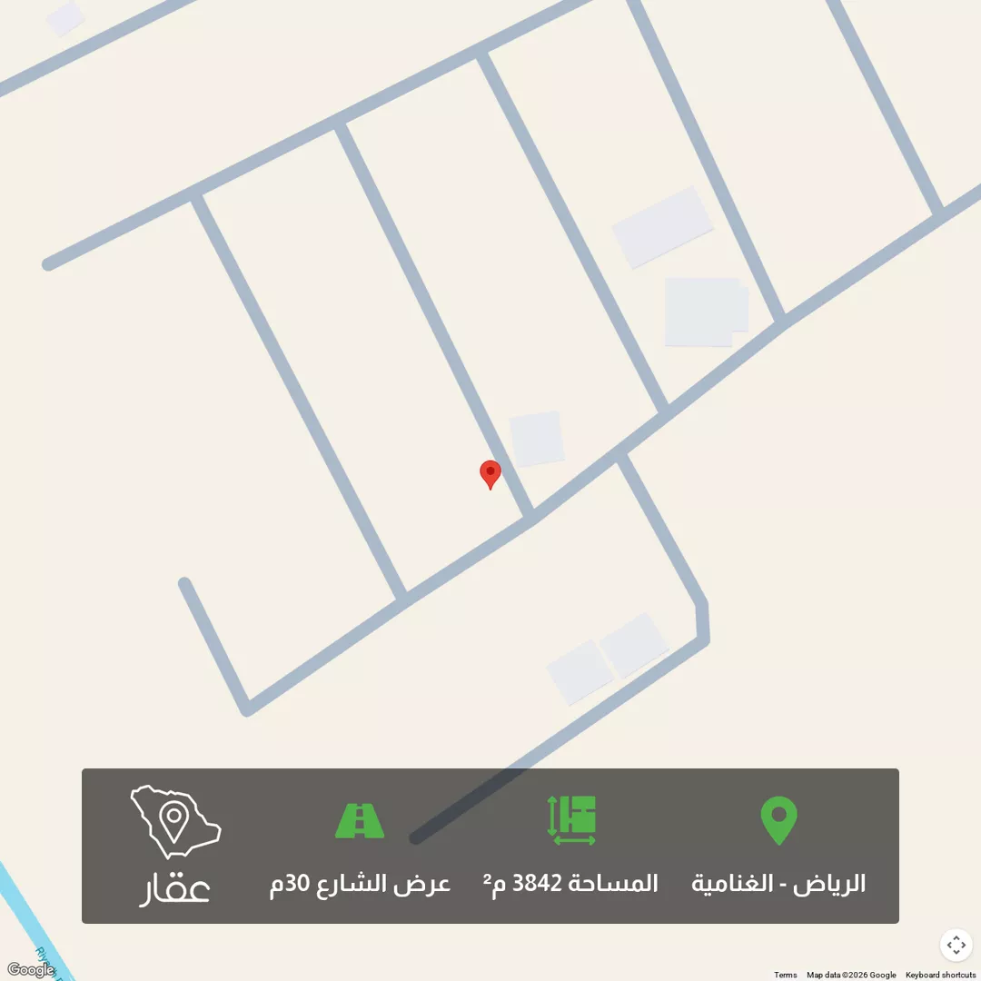 أرض للبيع في حي الغنامية, مدينة الرياض, منطقة الرياض 1 صورة