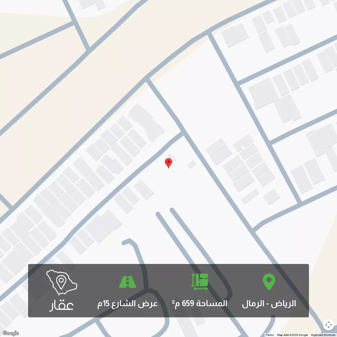 أرض للبيع في شارع محمد بن حمد الشبيلي, حي الرمال, مدينة الرياض, منطقة الرياض 1 صورة