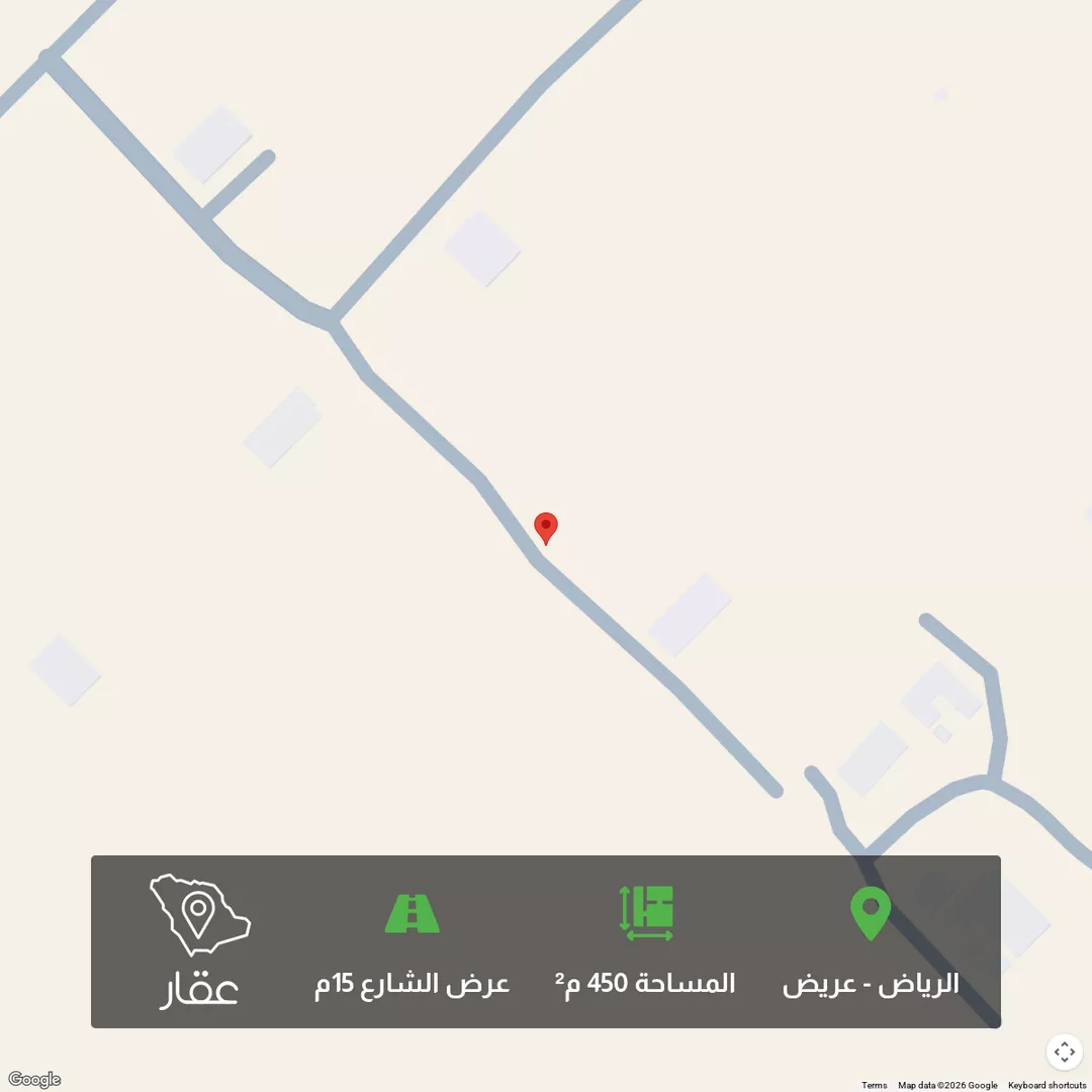 أرض للبيع في شارع عين الراحة ، حي عريض ، الرياض ، منطقة الرياض 1 صورة