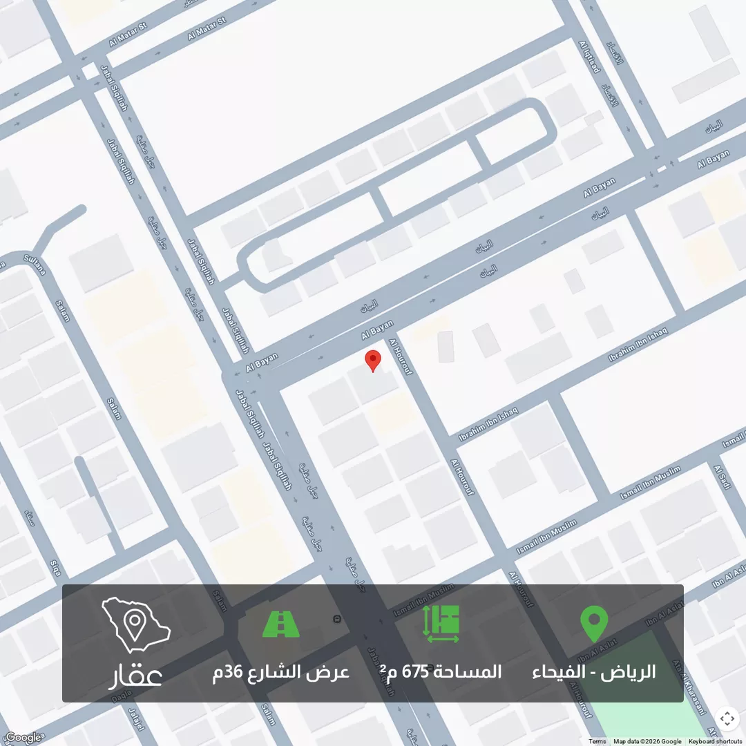 أرض للبيع في شارع الحروف, حي الفيحاء, مدينة الرياض, منطقة الرياض 1 صورة