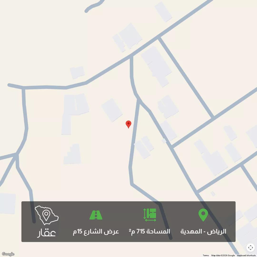 أرض للبيع في شارع ابن السابق, حي المهدية, مدينة الرياض, منطقة الرياض 1 صورة
