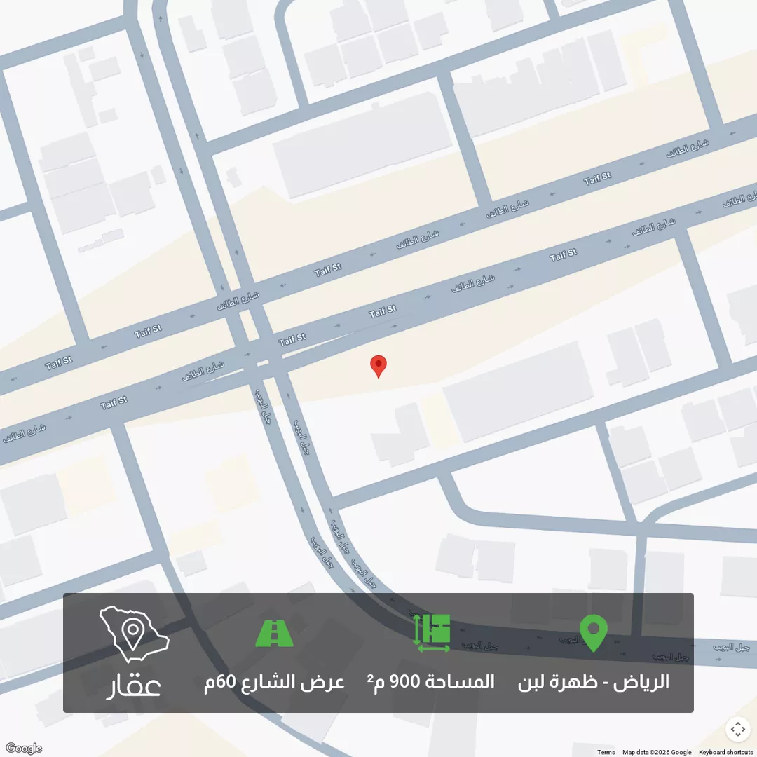 أرض للبيع في شارع الطائف, حي ظهرة لبن, مدينة الرياض, منطقة الرياض 1 صورة