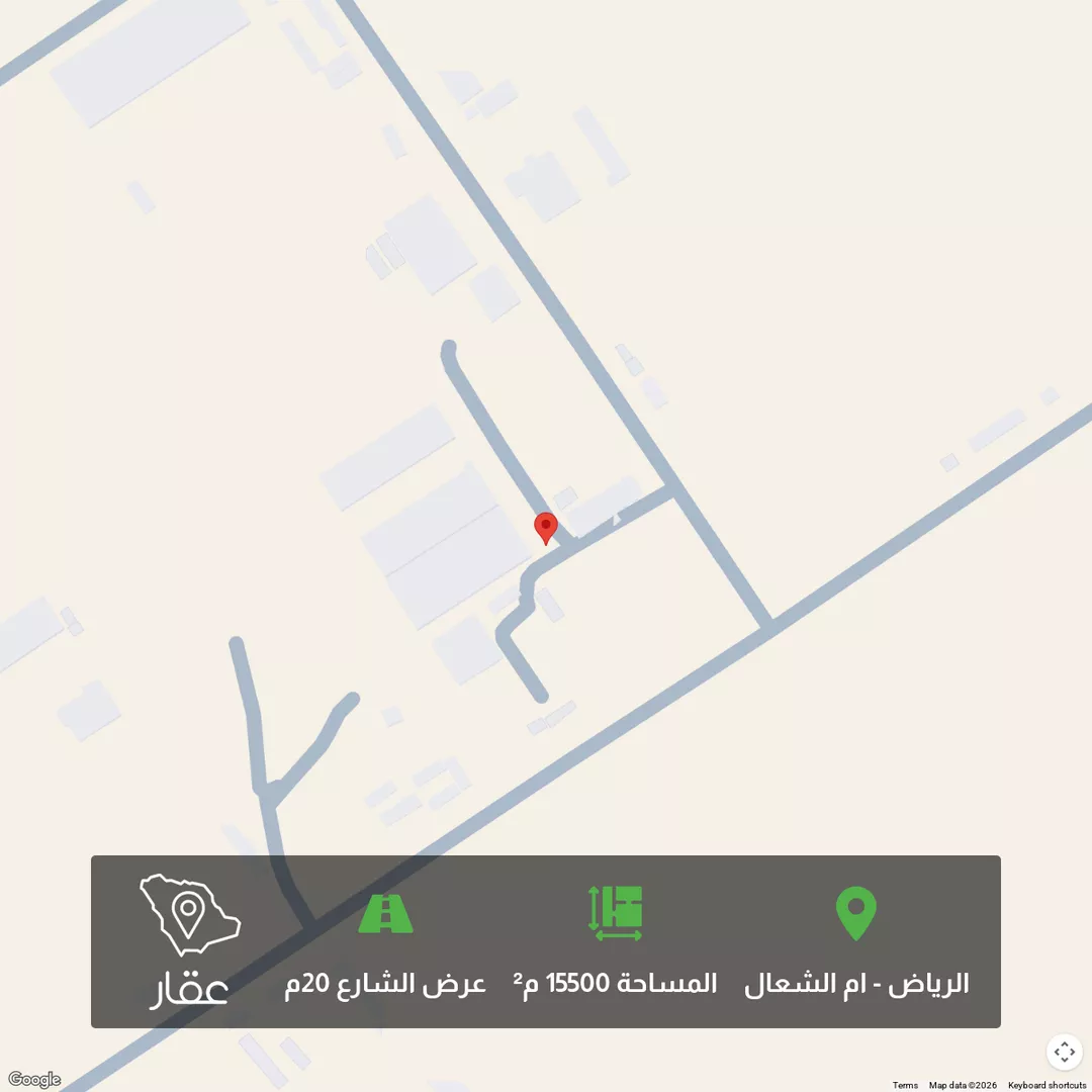 أرض للبيع في حي منطقة مفتوحة تابعة لبلدية العزيزية, مدينة الرياض, منطقة الرياض 1 صورة