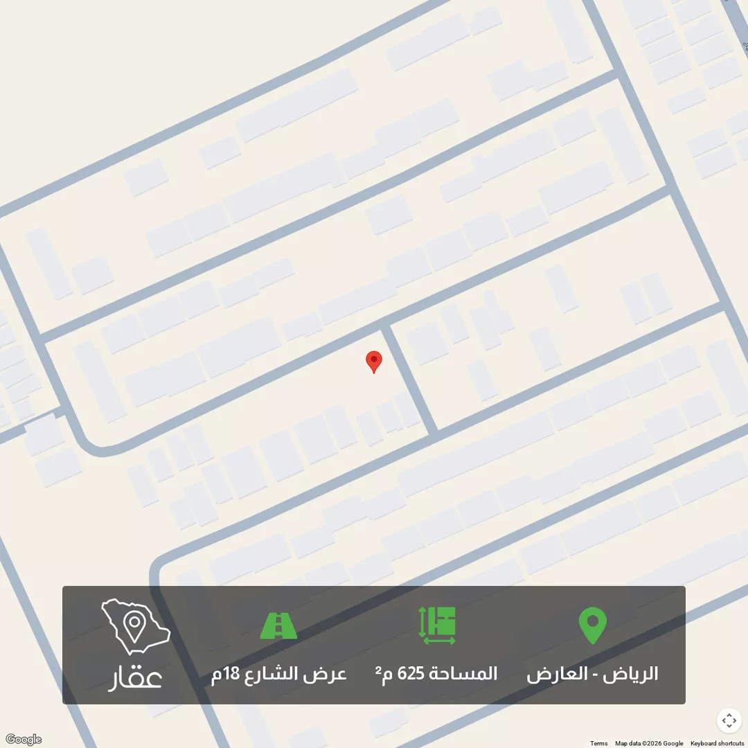 أرض للبيع في شارع معتوق بن أبي البقاء, حي العارض, مدينة الرياض, منطقة الرياض 1 صورة