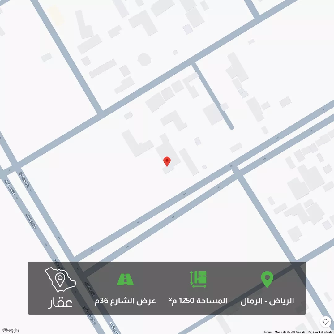 أرض للبيع في شارع أبي المحاسن النحوي, حي الرمال, مدينة الرياض, منطقة الرياض 1 صورة