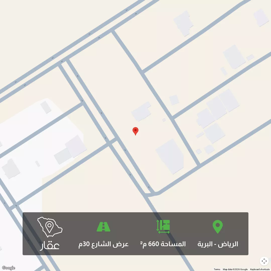 أرض للبيع في شارع التوحيدي, حي البرية, مدينة الرياض, منطقة الرياض 1 صورة