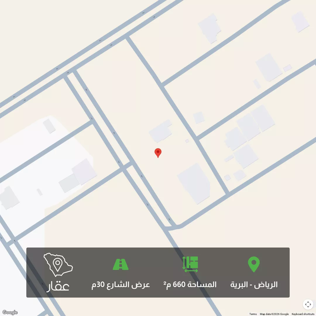 أرض للبيع في شارع التوحيدي, حي البرية, مدينة الرياض, منطقة الرياض 1 صورة