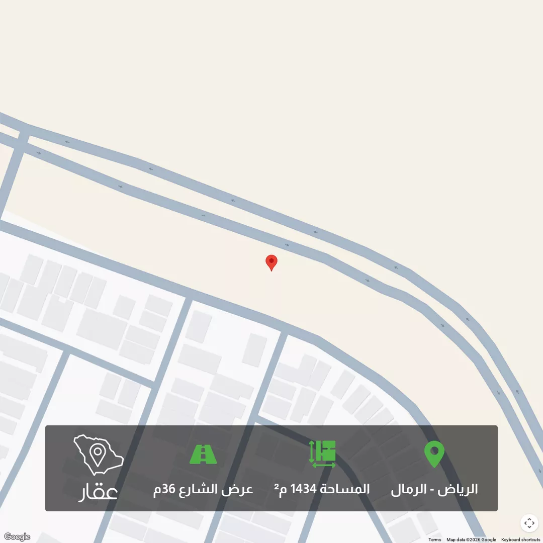 أرض للبيع في شارع الثمامه , حي الرمال, مدينة الرياض, منطقة الرياض 1 صورة