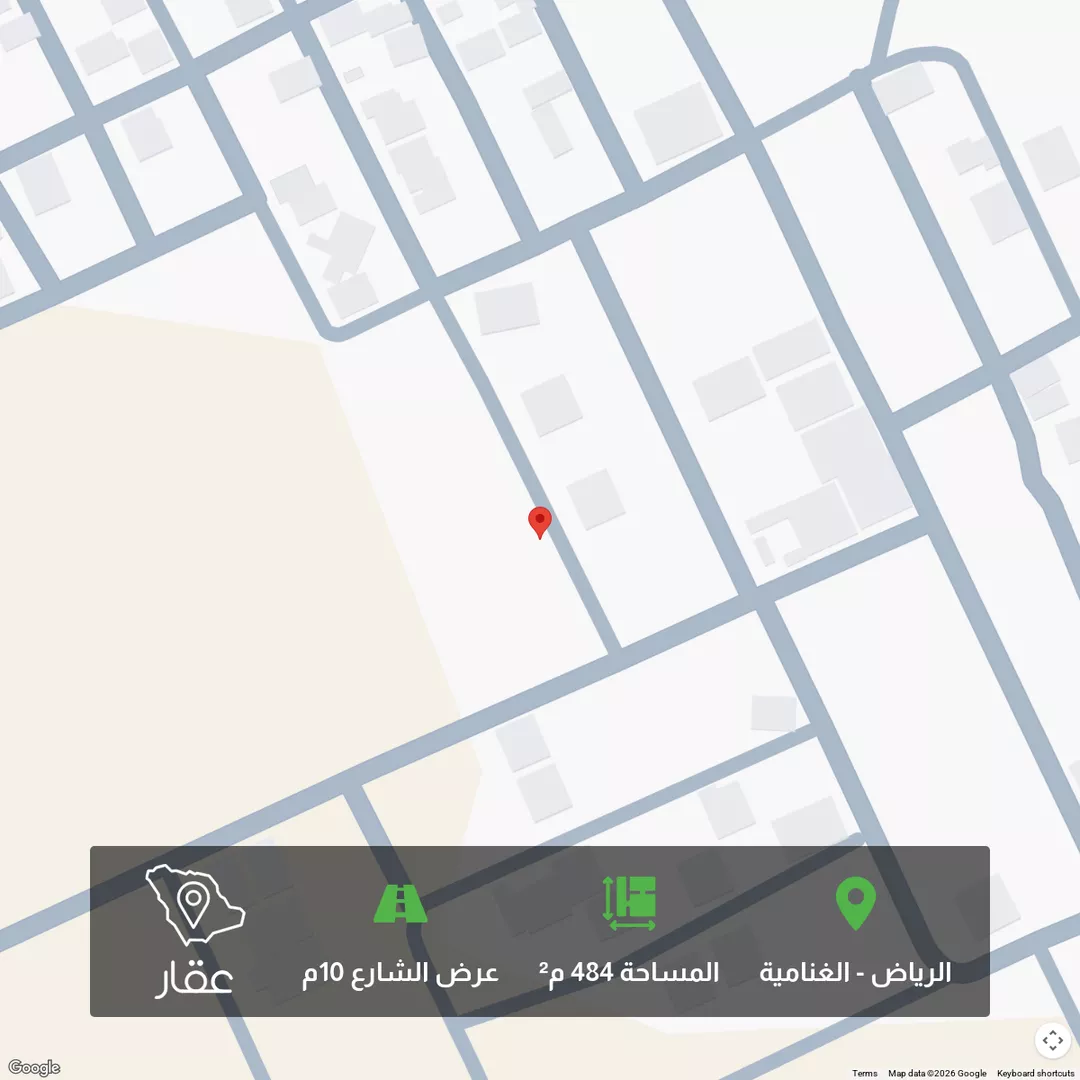 أرض للبيع في شارع المحكمه, حي الغنامية, مدينة الرياض, منطقة الرياض 1 صورة