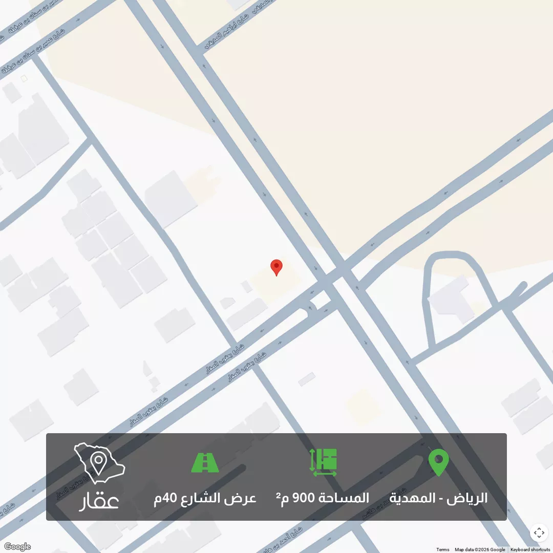 أرض للبيع في شارع محمد بن أحمد الغزوي, حي المهدية, مدينة الرياض, منطقة الرياض 1 صورة