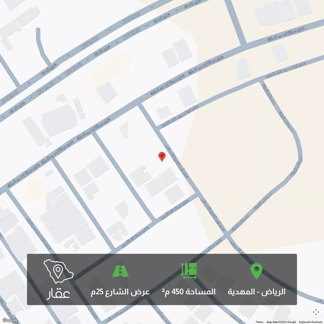 أرض للبيع في شارع أبي الشيخ الأصبهاني, حي المهدية, مدينة الرياض, منطقة الرياض 1 صورة