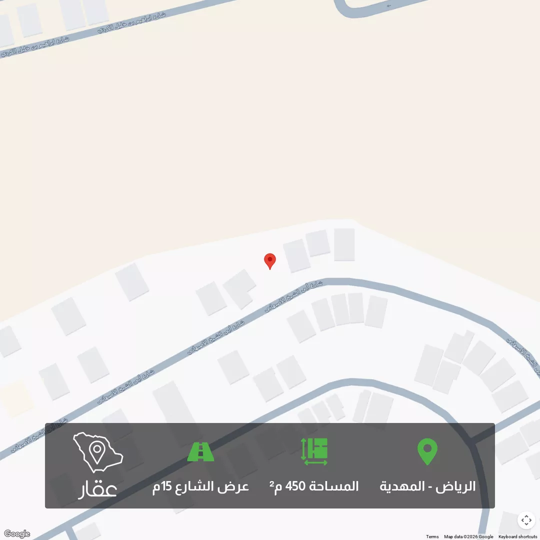 أرض للبيع في شارع أبي الشيخ الأصبهاني, حي المهدية, مدينة الرياض, منطقة الرياض 1 صورة