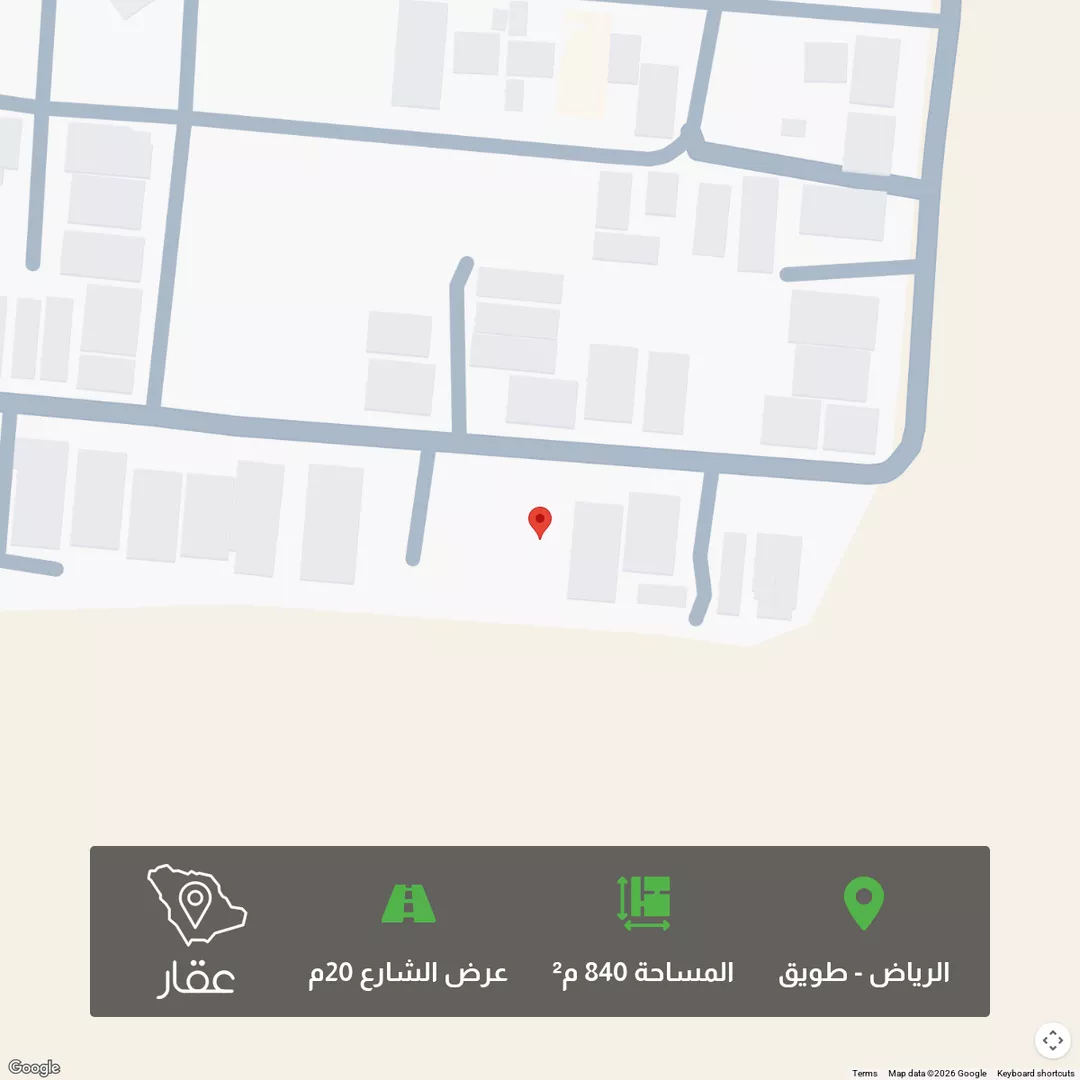 أرض للبيع في شارع محمد الطيب بن صالح التونسي, حي طويق, مدينة الرياض, منطقة الرياض 1 صورة