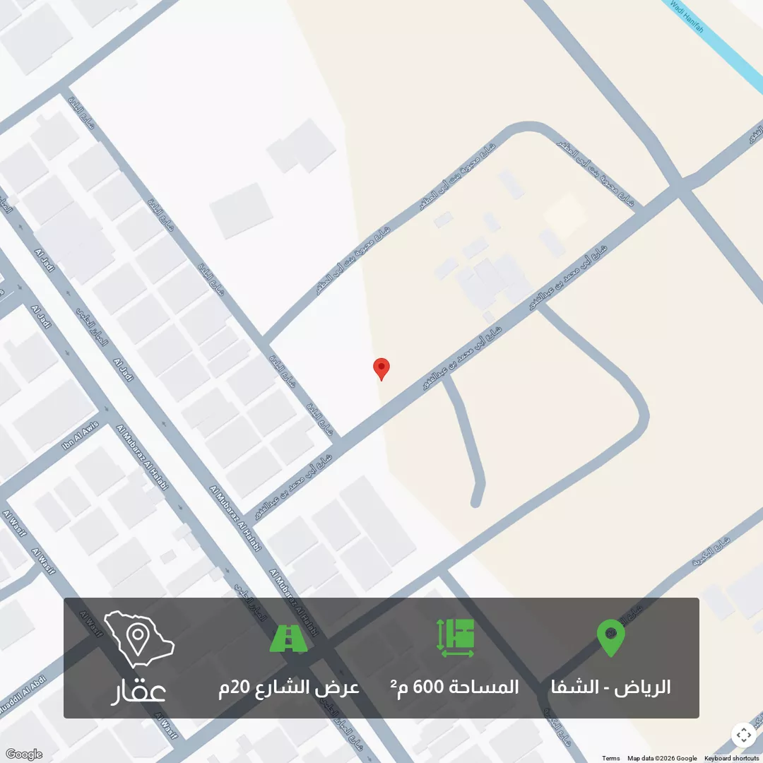 أرض للبيع في شارع أبي محمد بن عبدالغفور, حي الشفاء, مدينة الرياض, منطقة الرياض 1 صورة