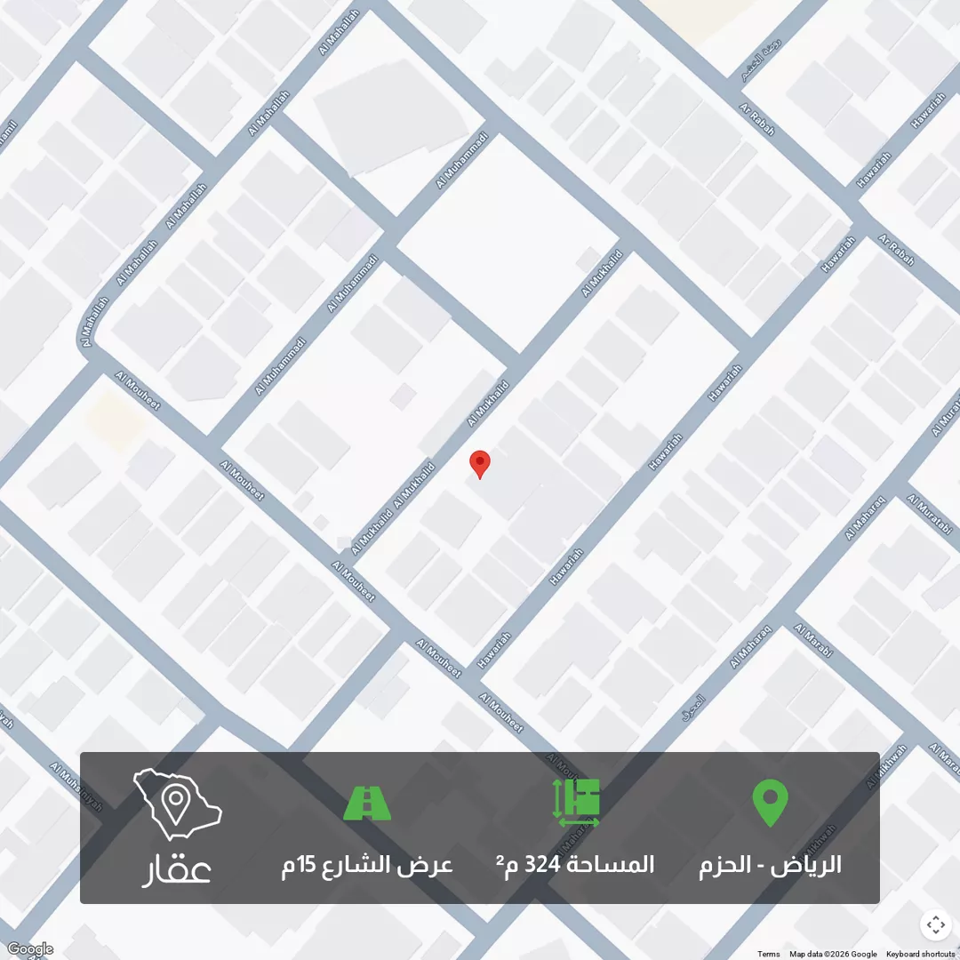 أرض للبيع في شارع المخالد, حي الحزم, مدينة الرياض, منطقة الرياض 1 صورة