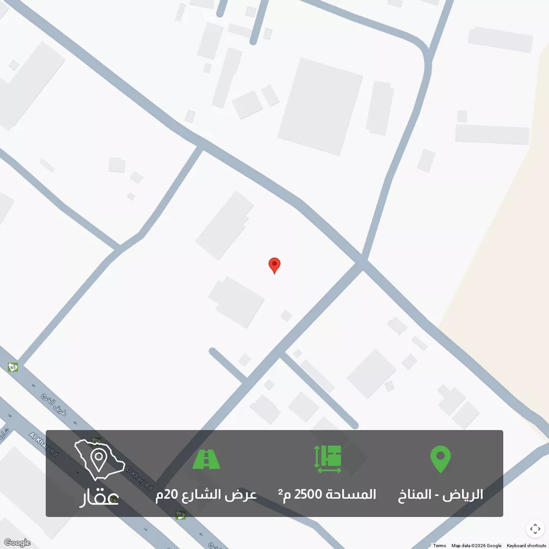 أرض للبيع في شارع محمد بن ابي المظفر, حي المناخ, مدينة الرياض, منطقة الرياض 1 صورة