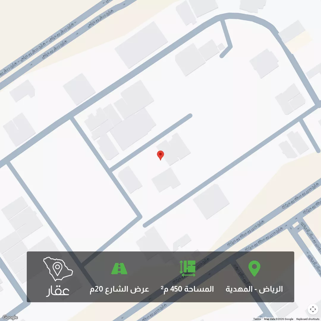 أرض للبيع في شارع فوزان السابق, حي المهدية, مدينة الرياض, منطقة الرياض 1 صورة