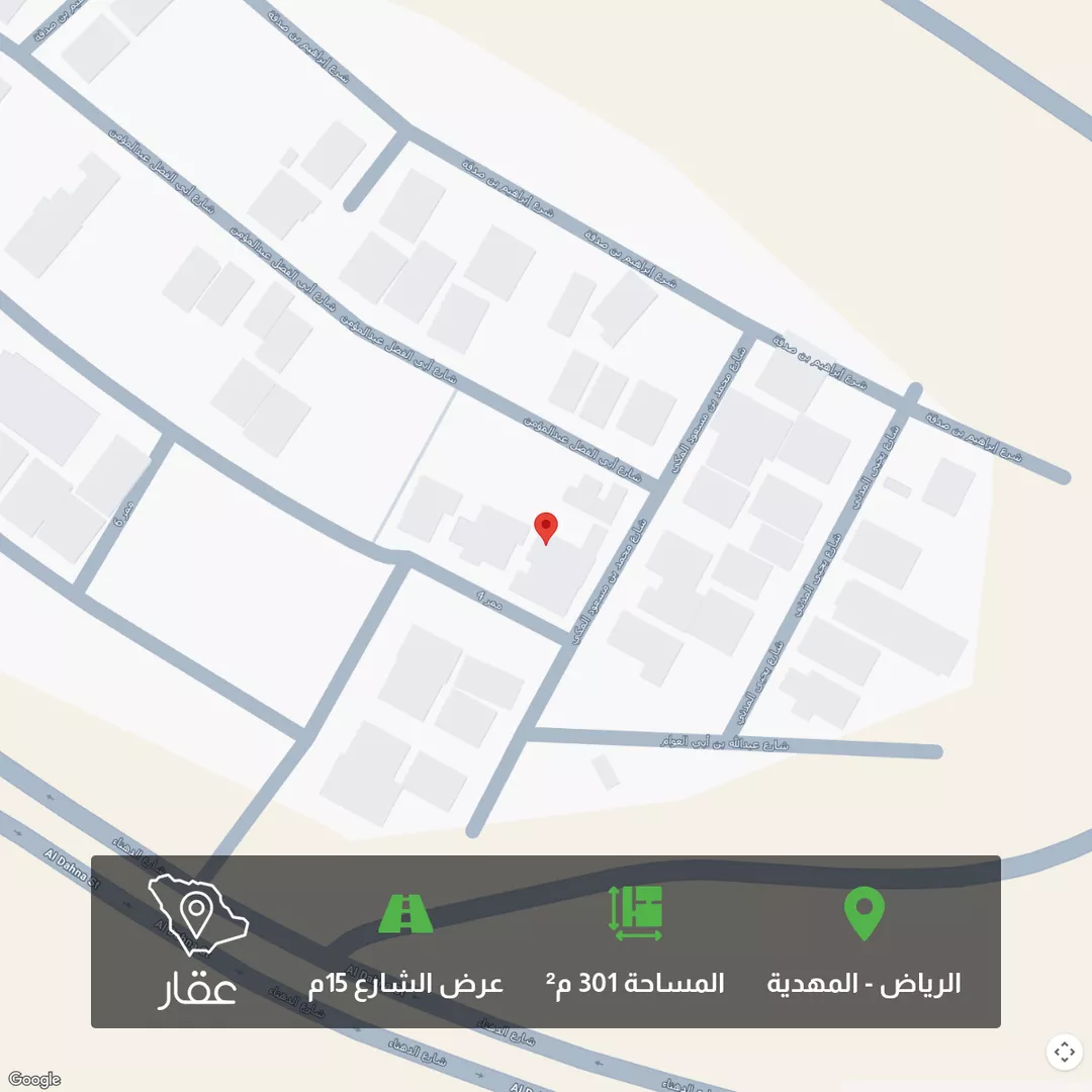 أرض للبيع في شارع ممر4, حي المهدية, مدينة الرياض, منطقة الرياض 1 صورة