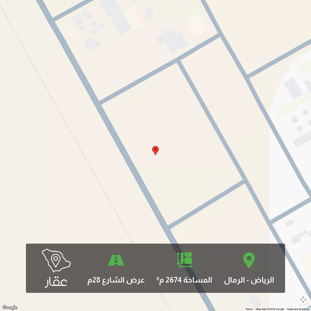 أرض للبيع في شارع ال الشاعر, حي الرمال, مدينة الرياض, منطقة الرياض 1 صورة