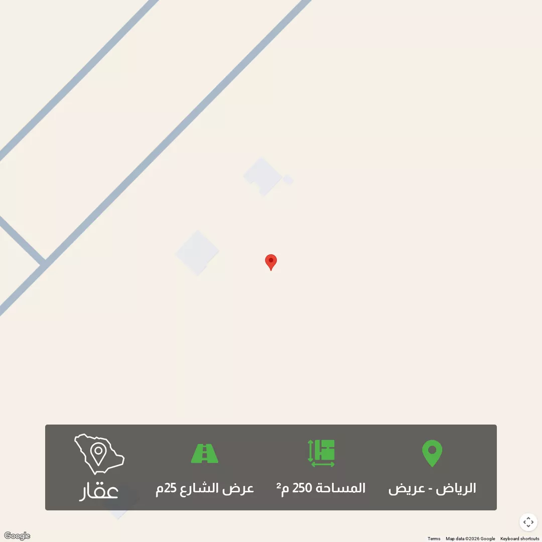 أرض للبيع في حي عريض, مدينة الرياض, منطقة الرياض 1 صورة