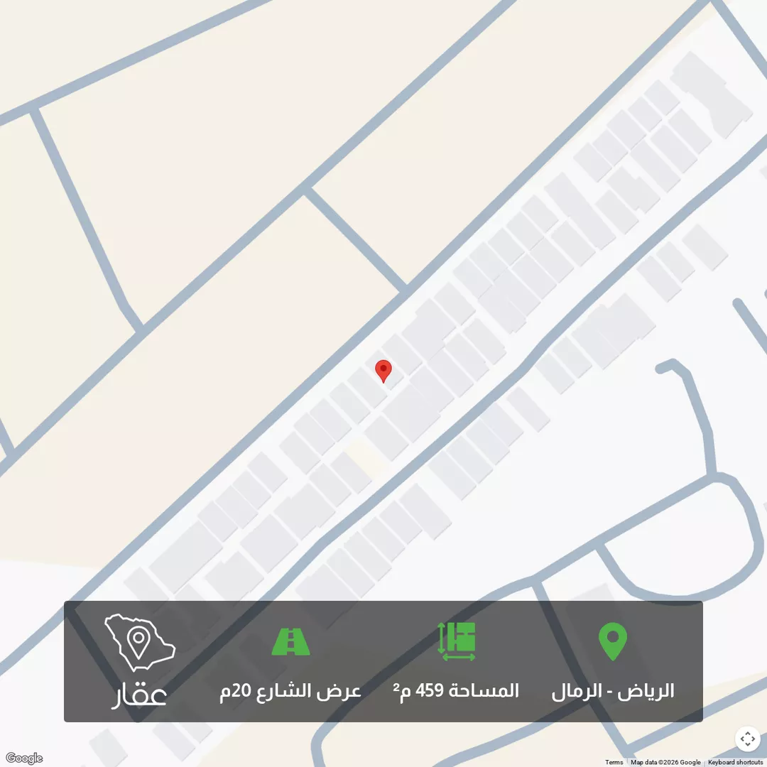 أرض للبيع في شارع سهل بن مالك الأزدي, حي الرمال, مدينة الرياض, منطقة الرياض 1 صورة