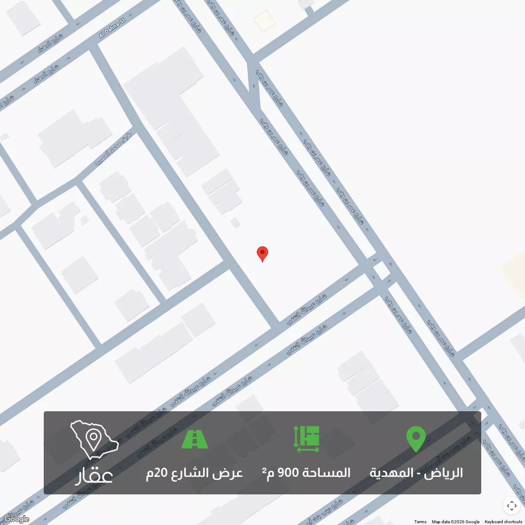 أرض للبيع في شارع أبي ظاهر, حي المهدية, مدينة الرياض, منطقة الرياض 1 صورة