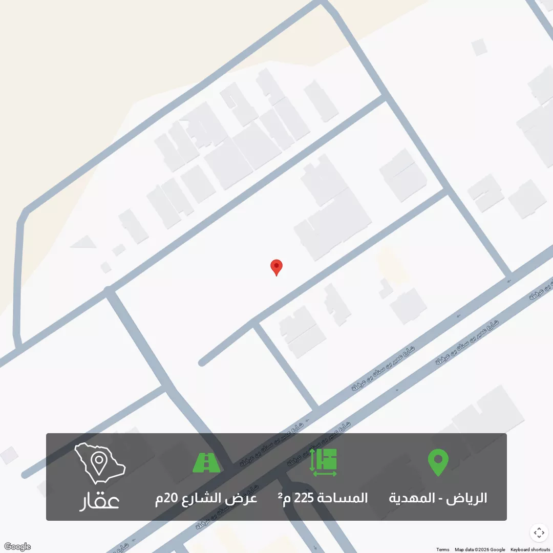 أرض للبيع في شارع إسماعيل الصائغ, حي المهدية, مدينة الرياض, منطقة الرياض 1 صورة