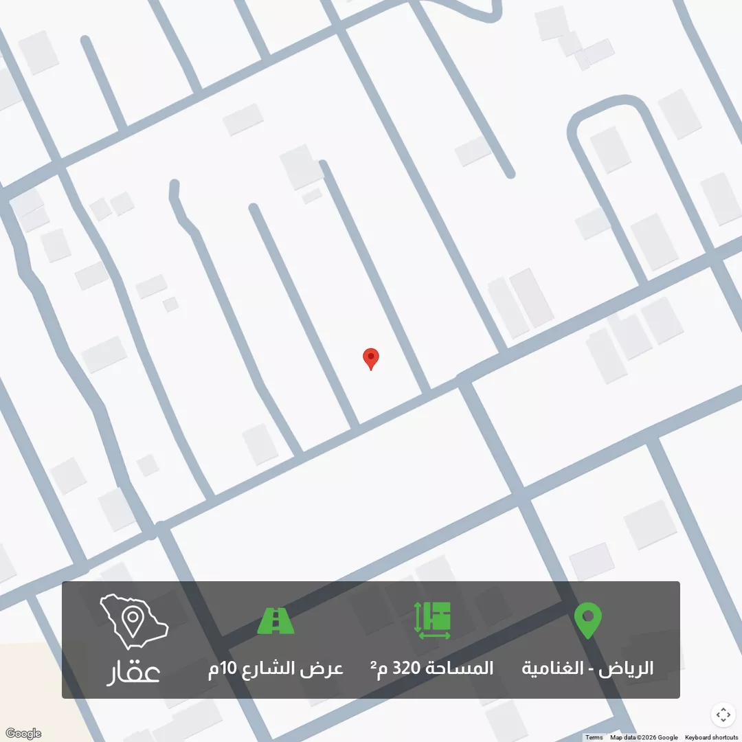 أرض للبيع في شارع المشيب, حي الغنامية, مدينة الرياض, منطقة الرياض 1 صورة