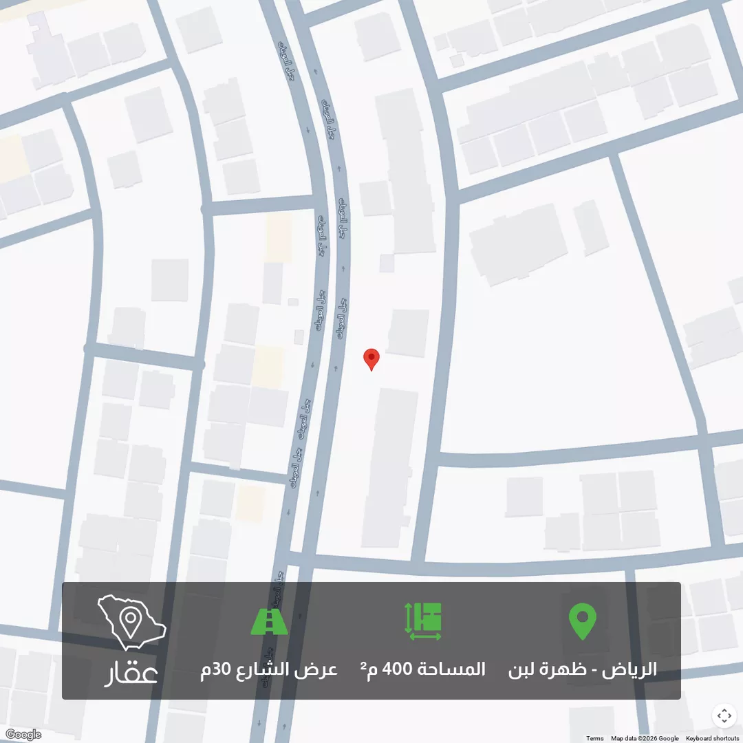 أرض للبيع في شارع جبل العوينات, حي ظهرة لبن, مدينة الرياض, منطقة الرياض 1 صورة