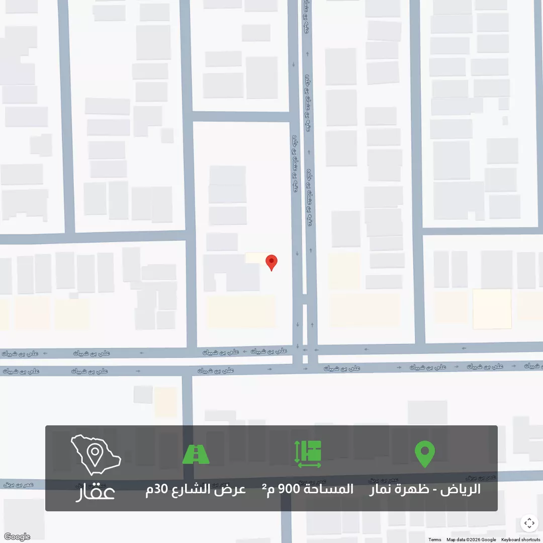 أرض للبيع في شارع عقبة بن عثمان بن خلدة, حي العوالي, مدينة الرياض, منطقة الرياض 1 صورة