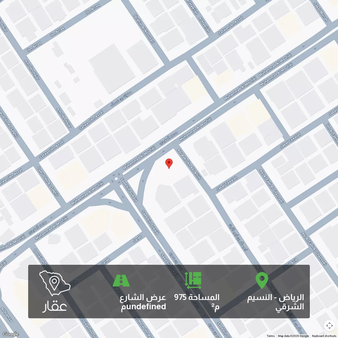 أرض للبيع في حي ، شارع محمد المفيدي ، حي النسيم الشرقي ، الرياض ، منطقة الرياض 1 صورة