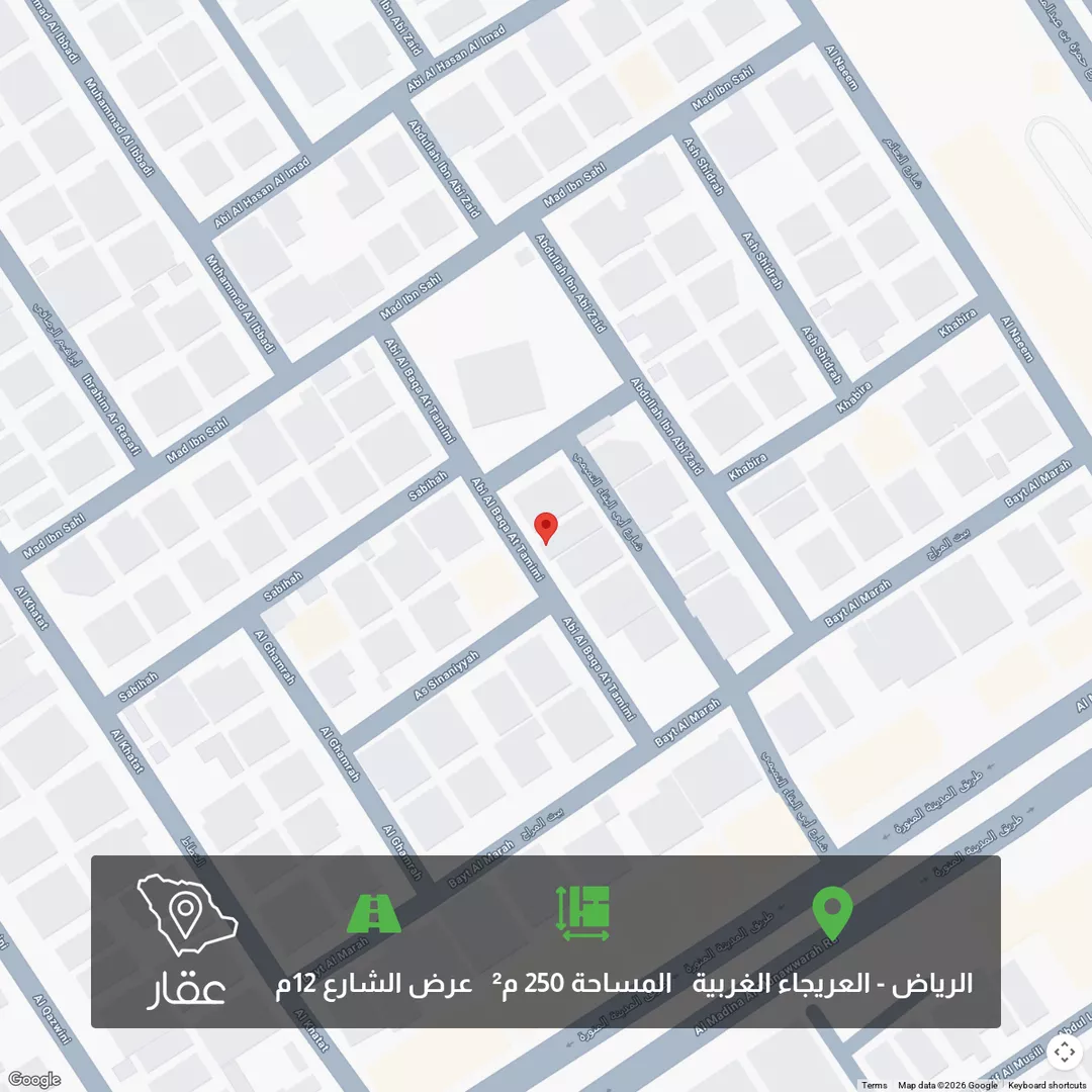 أرض للبيع في شارع وادي زبيد, حي العريجاء الغربي, مدينة الرياض, منطقة الرياض 1 صورة