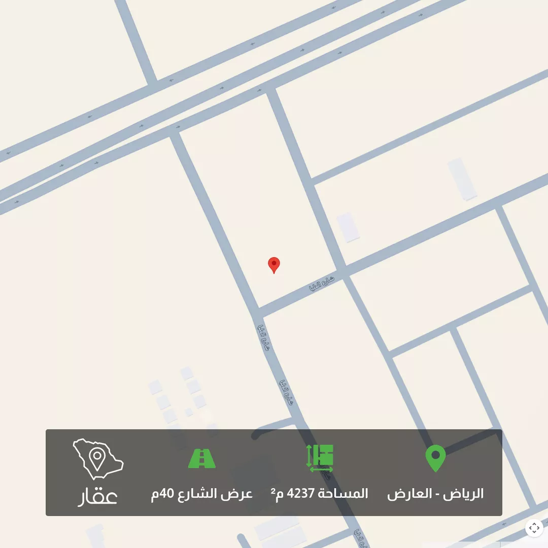 أرض للبيع في شارع تاج الدين الكندي, حي العارض, مدينة الرياض, منطقة الرياض 1 صورة