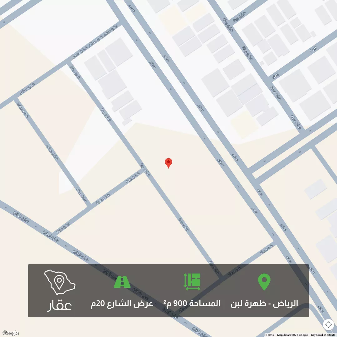 أرض للبيع في شارع ريدة, حي ظهرة لبن, مدينة الرياض, منطقة الرياض 1 صورة