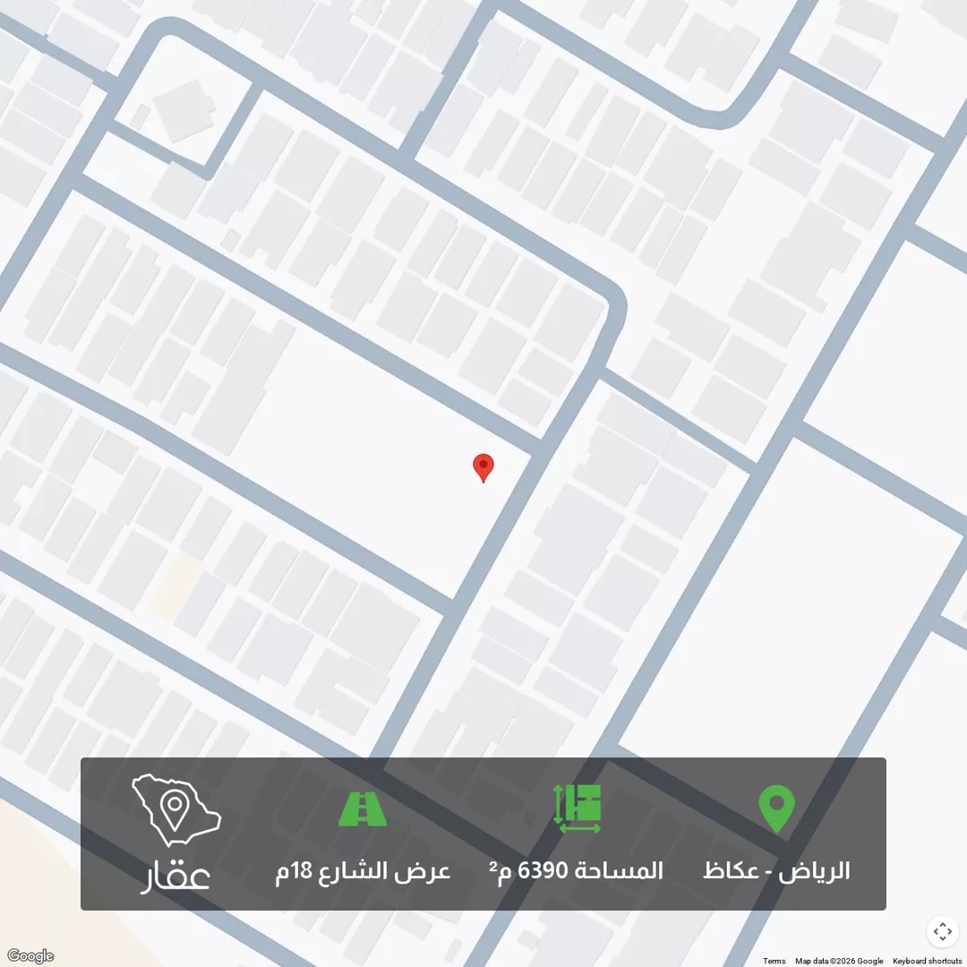 أرض للبيع في شارع عوانة بن الحكم, حي عكاظ, مدينة الرياض, منطقة الرياض 1 صورة