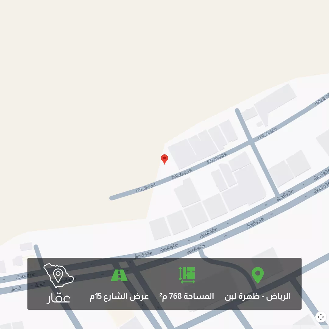 أرض للبيع في شارع رقم 344, حي ظهرة لبن, مدينة الرياض, منطقة الرياض 1 صورة