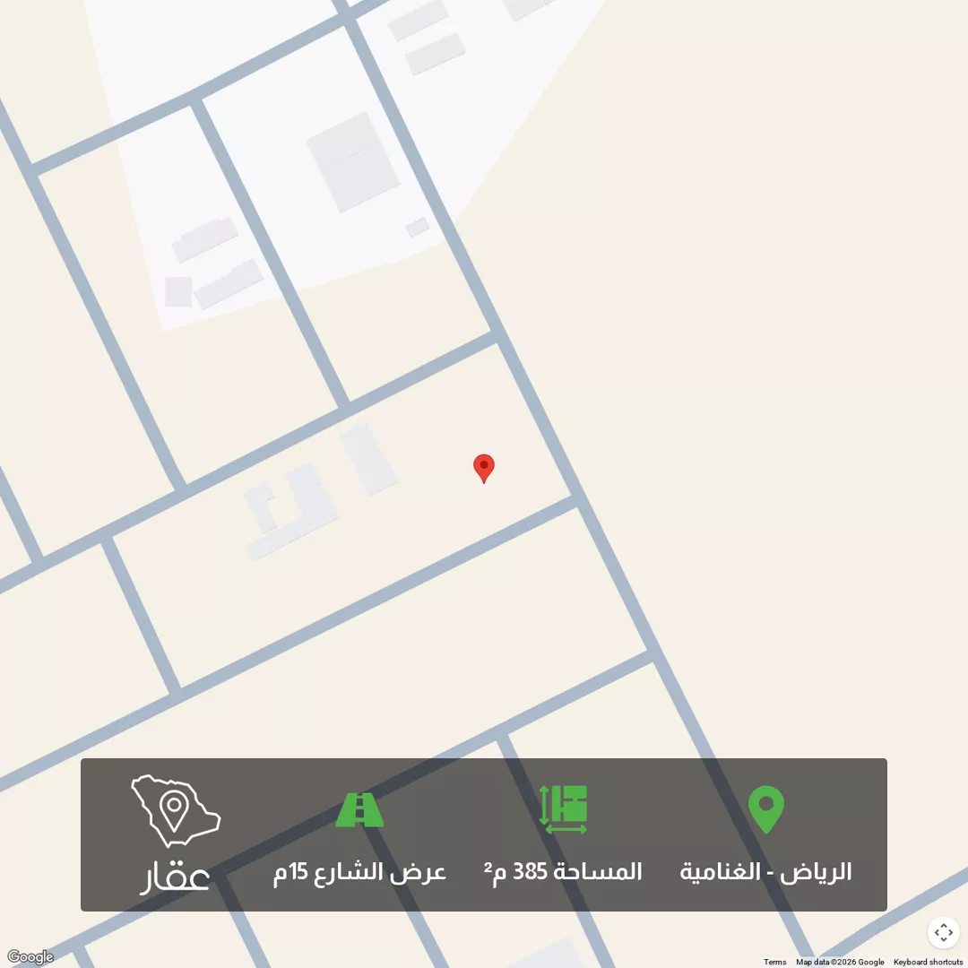 أرض للبيع في شارع محمد بن حارث القروي, حي الغنامية, مدينة الرياض, منطقة الرياض 1 صورة