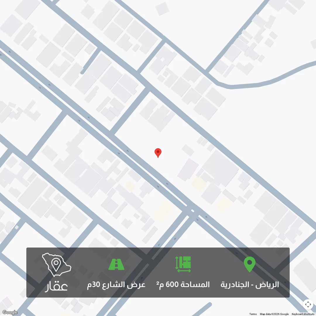 أرض للبيع في شارع الغاط, حي الجنادرية, مدينة الرياض, منطقة الرياض 1 صورة