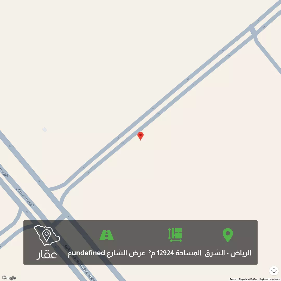 أرض للبيع في شارع وادي أرثد ، حي الشرق ، الرياض ، منطقة الرياض 1 صورة