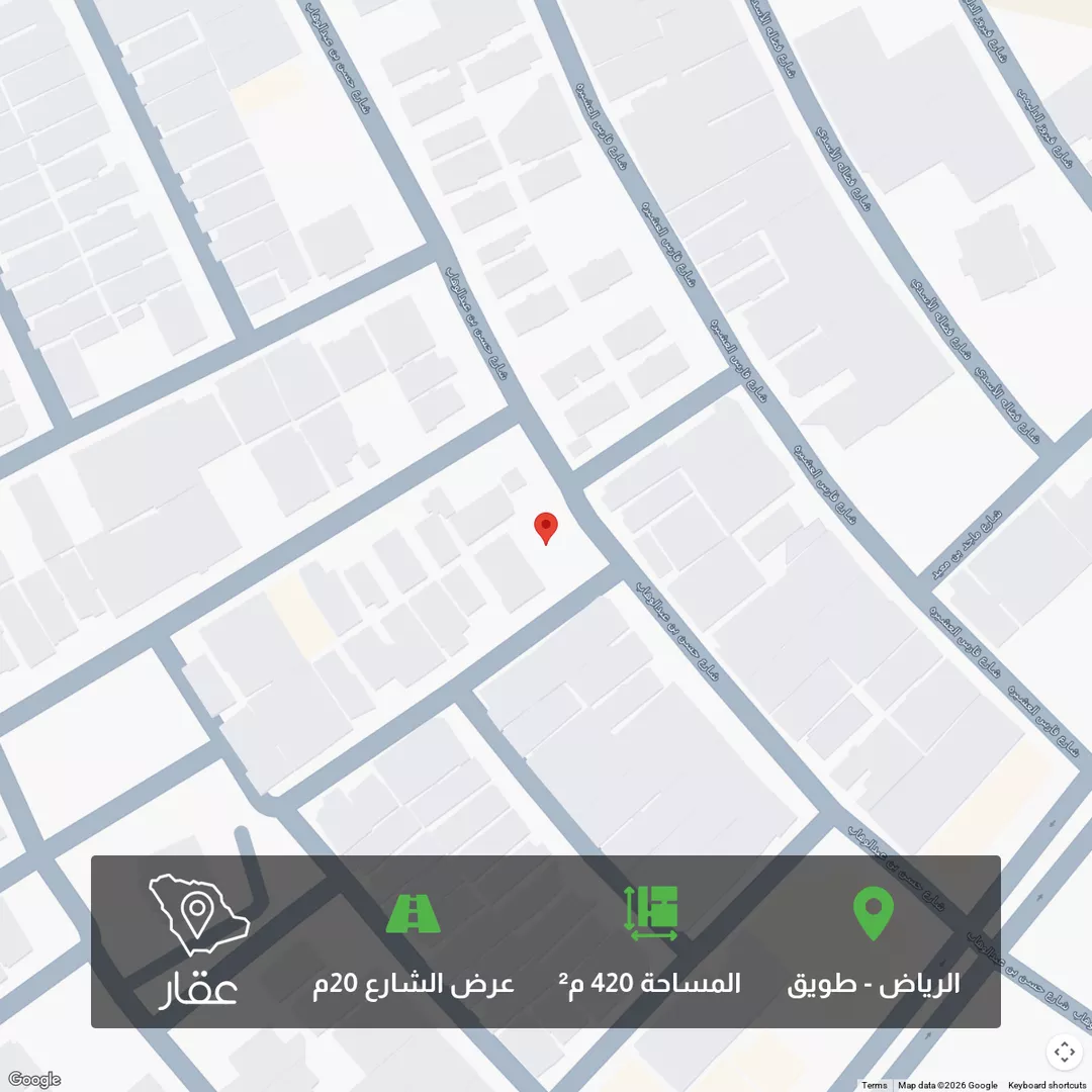 أرض للبيع في شارع حسن بن عبدالوهاب, حي طويق, مدينة الرياض, منطقة الرياض 1 صورة