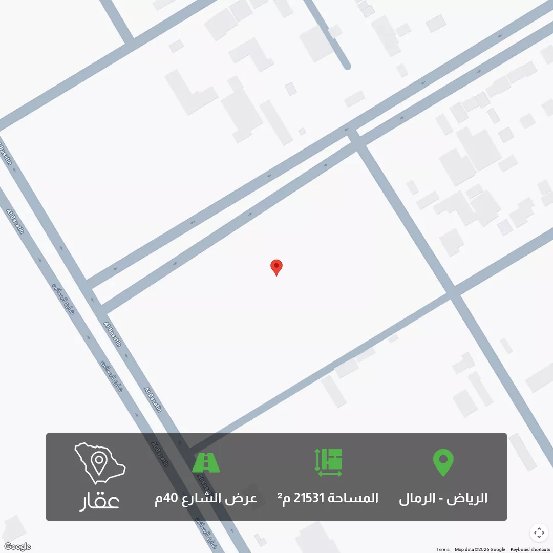 أرض للبيع في شارع البساتين, حي الرمال, مدينة الرياض, منطقة الرياض 1 صورة