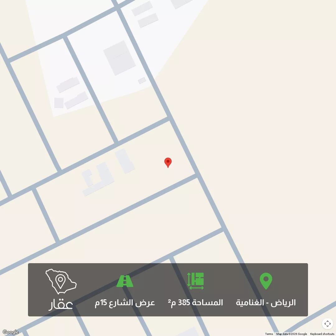 أرض للبيع في شارع محمد بن حارث القروي, حي الغنامية, مدينة الرياض, منطقة الرياض 1 صورة