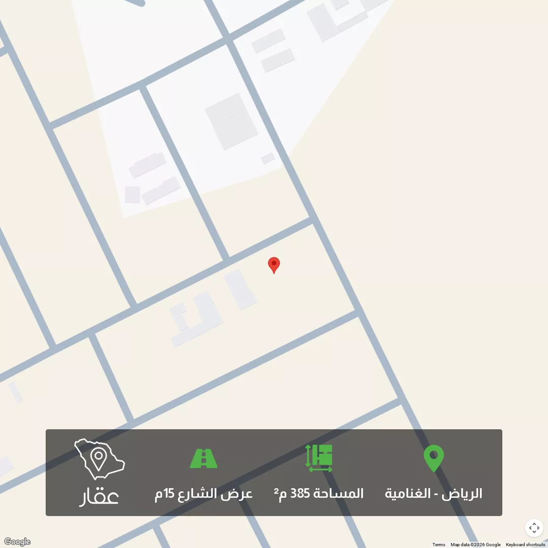 أرض للبيع في شارع محمد بن حارث القروي, حي الغنامية, مدينة الرياض, منطقة الرياض 1 صورة