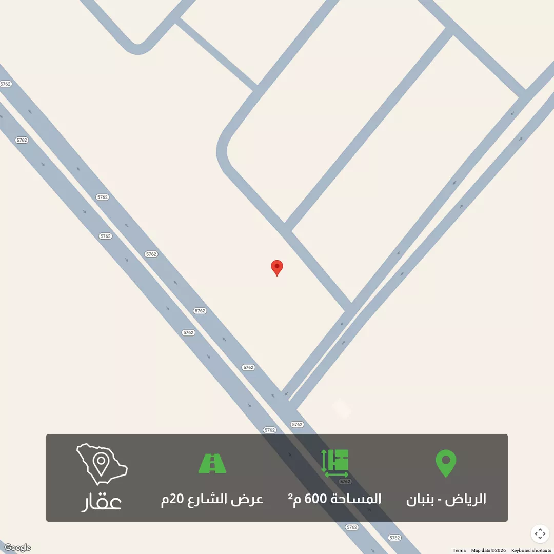 أرض للبيع في شارع تبوك, حي الوادي, مدينة الجبيلة, منطقة الرياض 1 صورة