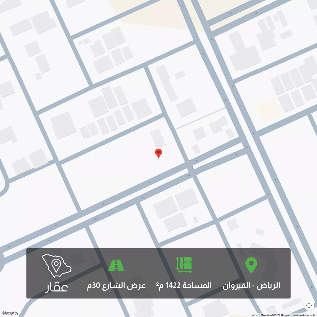 أرض للبيع في شارع عبدالرحمن بن عبدالقادر فقيه, حي القيروان, مدينة الرياض, منطقة الرياض 1 صورة