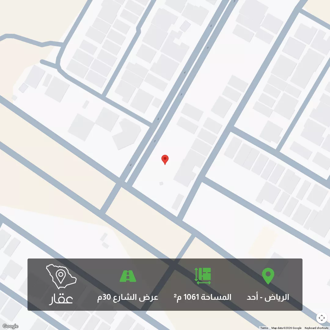 أرض للبيع في شارع ابن حذيفة, حي أحد, مدينة الرياض, منطقة الرياض 1 صورة