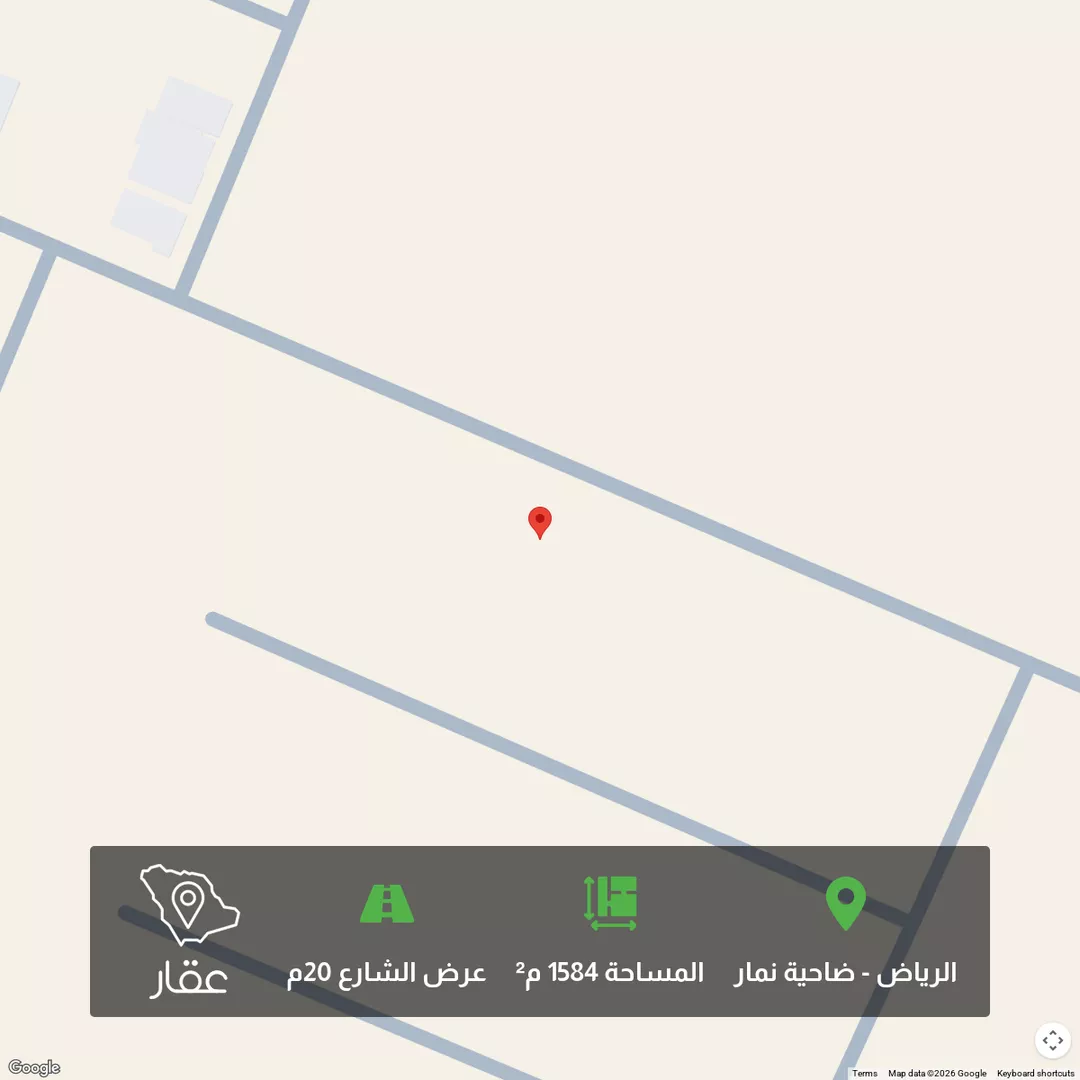 أرض للبيع في شارع وادي نعام, حي ضاحية نمار, مدينة الرياض, منطقة الرياض 1 صورة