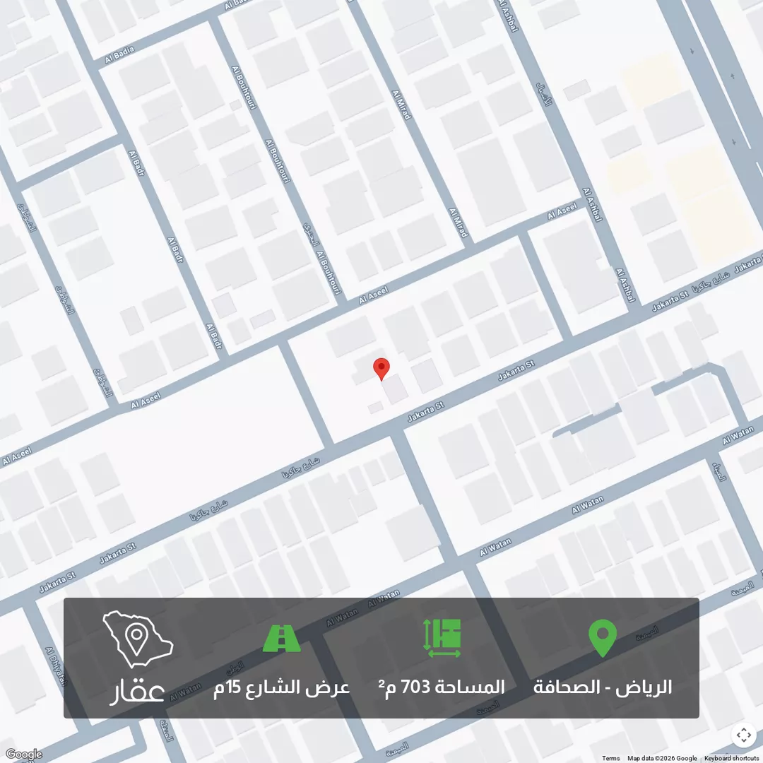 أرض للبيع في شارع جاكارتا, حي الصحافة, مدينة الرياض, منطقة الرياض 1 صورة