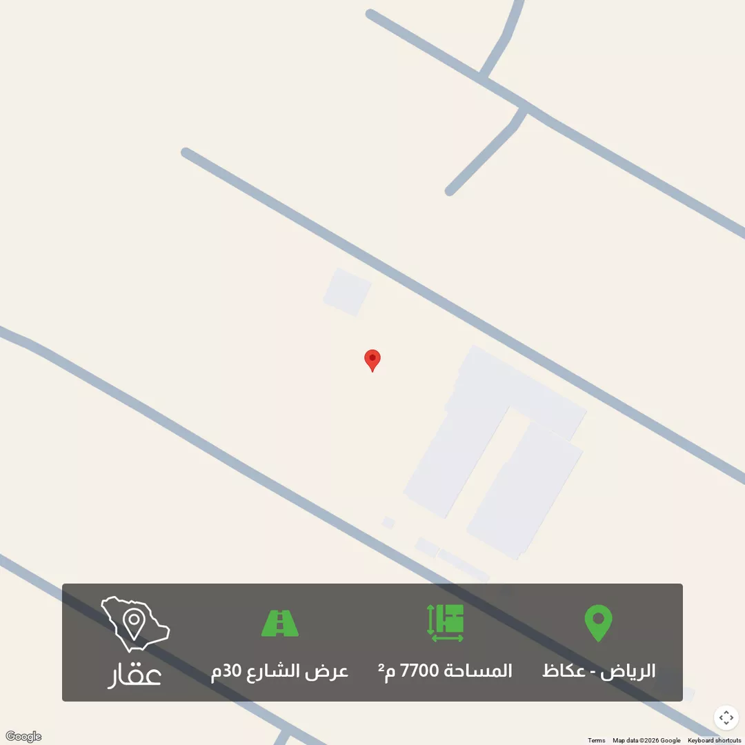 أرض للبيع في شارع النمور, حي عكاظ, مدينة الرياض, منطقة الرياض 1 صورة