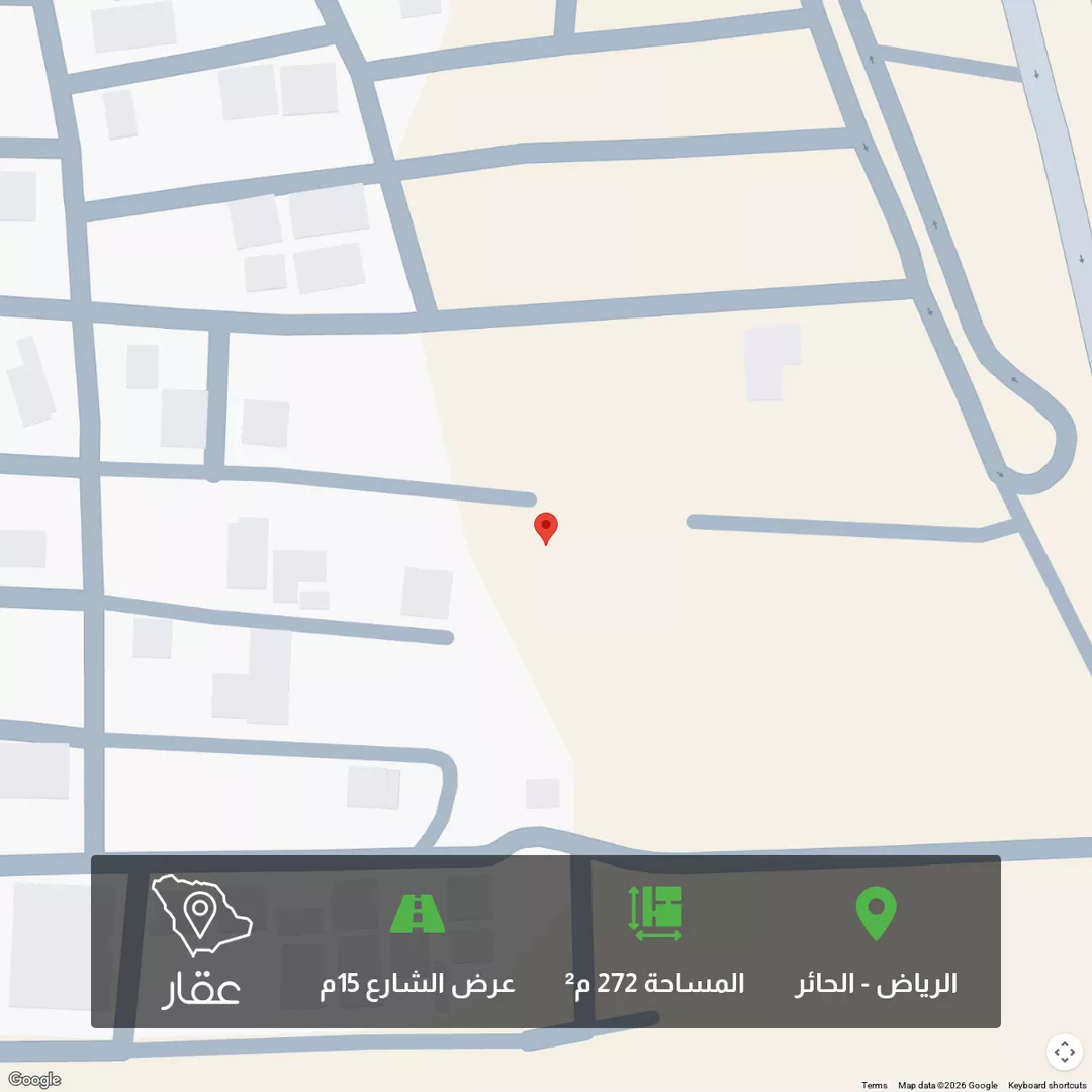 أرض للبيع في شارع عبدالرحمن بن مهدي, حي الحائر, مدينة الرياض, منطقة الرياض 1 صورة